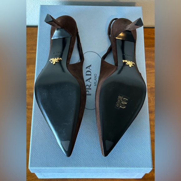 Prada Suede Slingback Heels - Picture 7 of 11